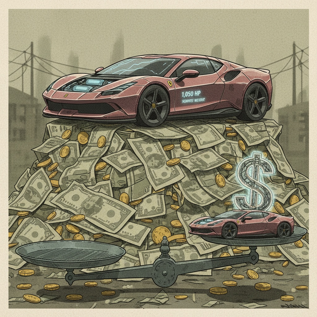 Ferrari's Electric Car Has 1,050 Horsepower and Weighs a Humvee. The Real Number Is the Price.